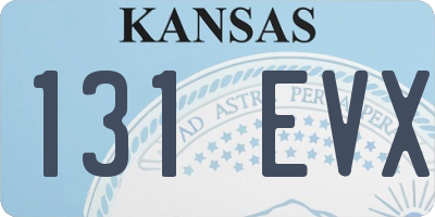 KS license plate 131EVX