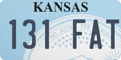 KS license plate 131FAT