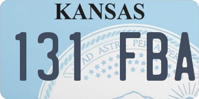 KS license plate 131FBA