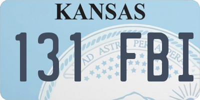 KS license plate 131FBI