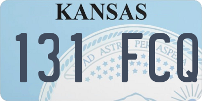 KS license plate 131FCQ