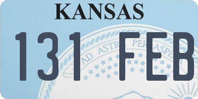 KS license plate 131FEB