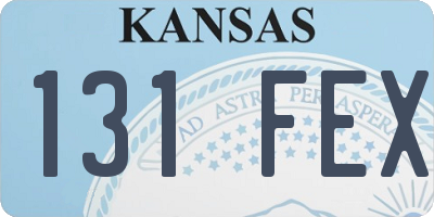 KS license plate 131FEX