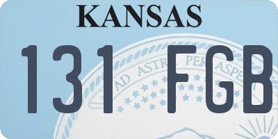 KS license plate 131FGB