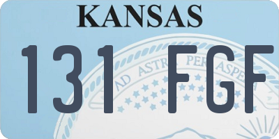 KS license plate 131FGF