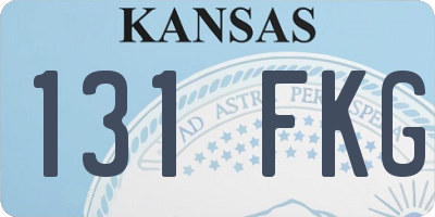 KS license plate 131FKG