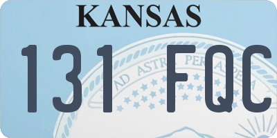 KS license plate 131FQC