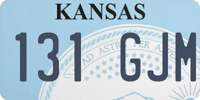 KS license plate 131GJM