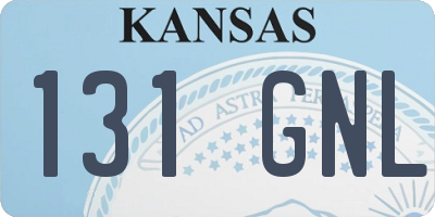 KS license plate 131GNL