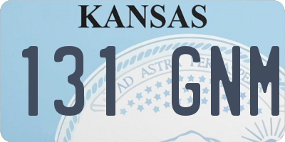 KS license plate 131GNM