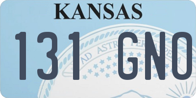 KS license plate 131GNO