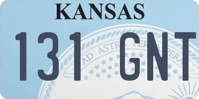 KS license plate 131GNT