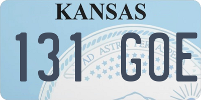 KS license plate 131GOE
