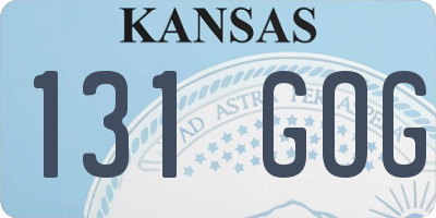KS license plate 131GOG