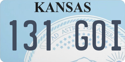 KS license plate 131GOI