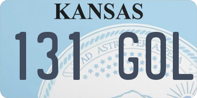 KS license plate 131GOL