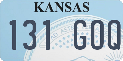 KS license plate 131GOQ