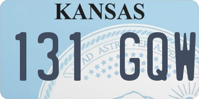 KS license plate 131GQW