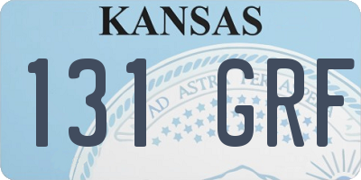KS license plate 131GRF