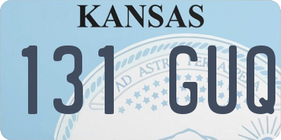 KS license plate 131GUQ
