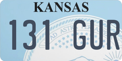 KS license plate 131GUR