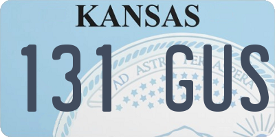 KS license plate 131GUS