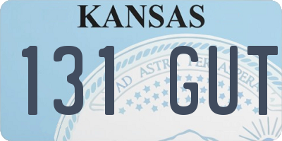 KS license plate 131GUT