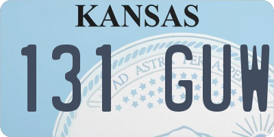 KS license plate 131GUW