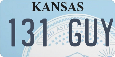KS license plate 131GUY