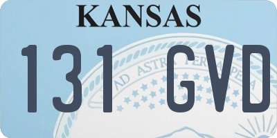 KS license plate 131GVD