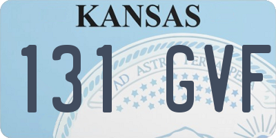 KS license plate 131GVF