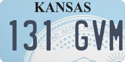 KS license plate 131GVM
