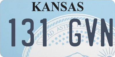 KS license plate 131GVN