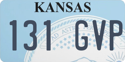 KS license plate 131GVP