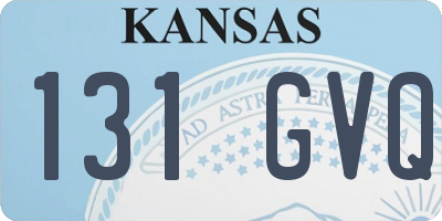 KS license plate 131GVQ