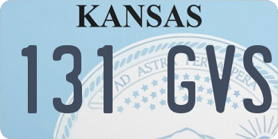 KS license plate 131GVS