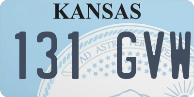 KS license plate 131GVW