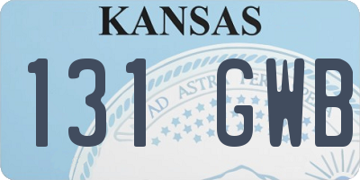 KS license plate 131GWB