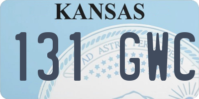 KS license plate 131GWC