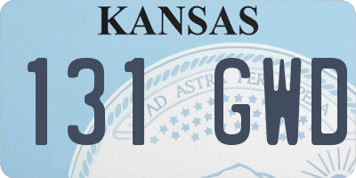KS license plate 131GWD