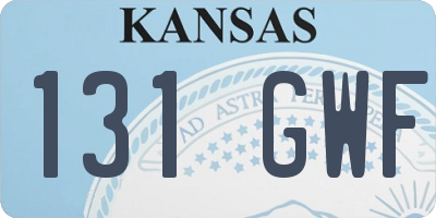 KS license plate 131GWF
