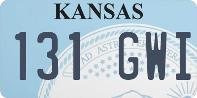 KS license plate 131GWI