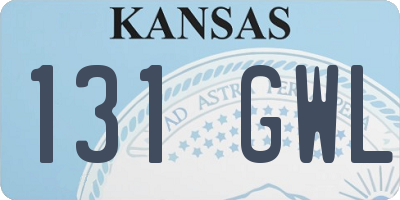 KS license plate 131GWL