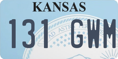 KS license plate 131GWM