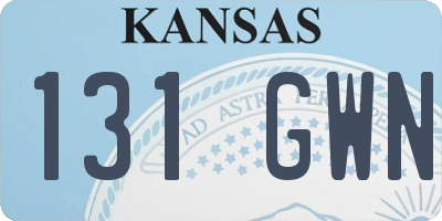 KS license plate 131GWN