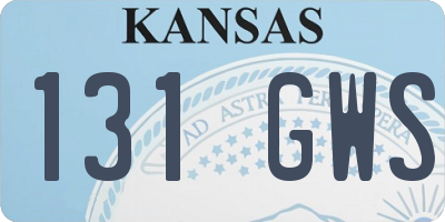 KS license plate 131GWS