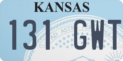 KS license plate 131GWT