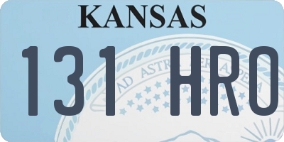 KS license plate 131HRO