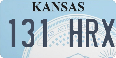 KS license plate 131HRX