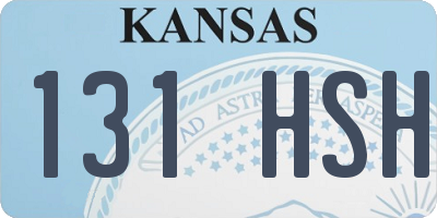 KS license plate 131HSH